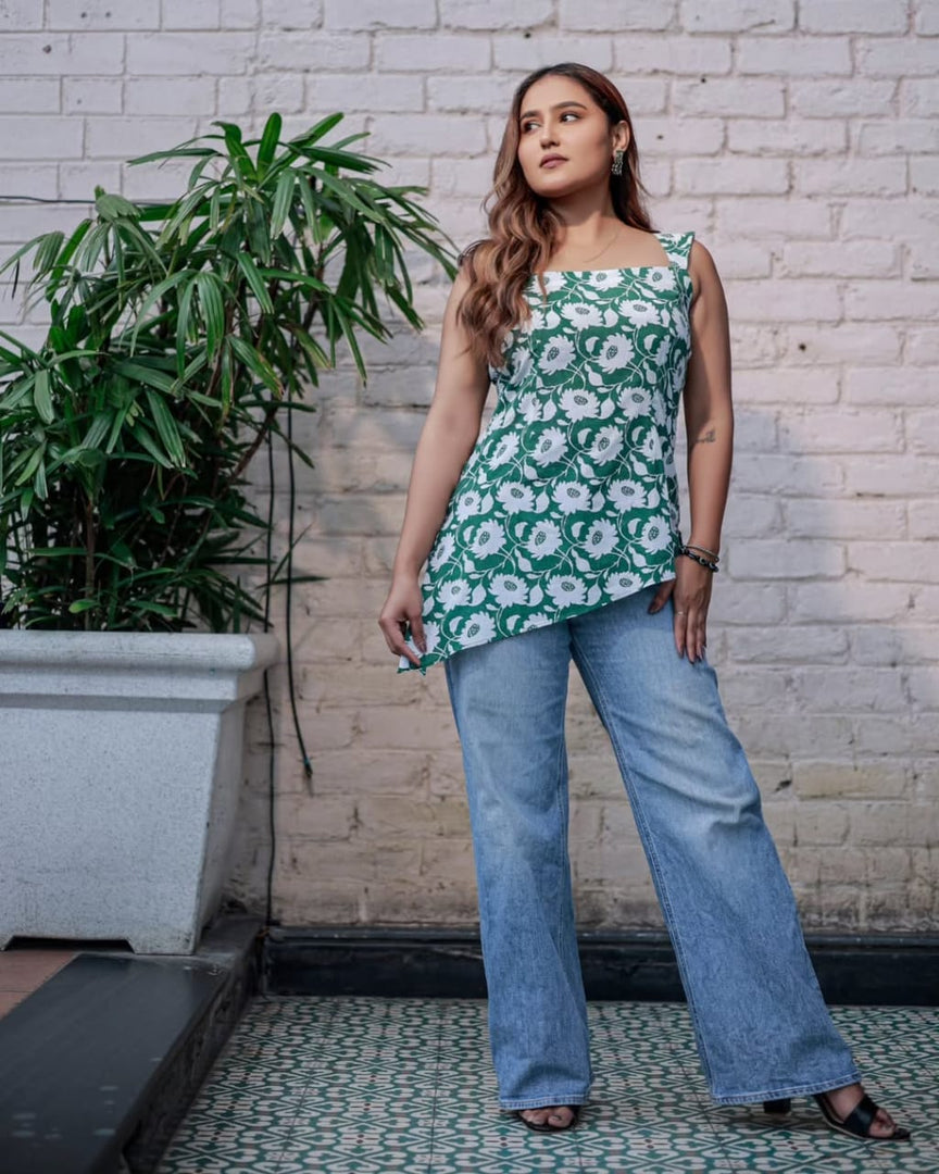 Floral  full sleeve Trendy Women’s Printed Cotton Tops | Stylish Tops, Big Savings!