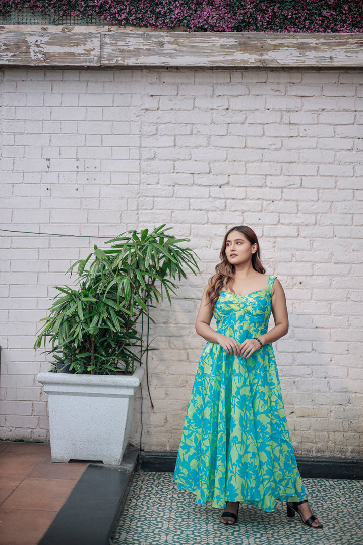 Women’s Summer Sleeveless Floral Print Maxi Dress – Elegant Casual Outfit for Parties, Vacations & Daily Wear