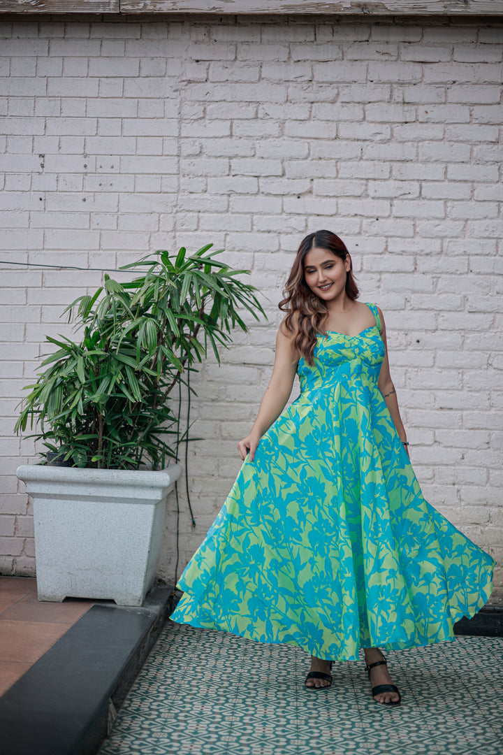 Women’s Summer Sleeveless Floral Print Maxi Dress – Elegant Casual Outfit for Parties, Vacations & Daily Wear