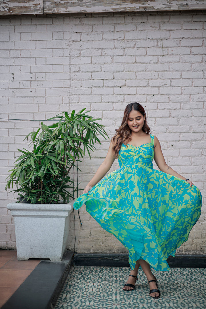 Women’s Summer Sleeveless Floral Print Maxi Dress – Elegant Casual Outfit for Parties, Vacations & Daily Wear